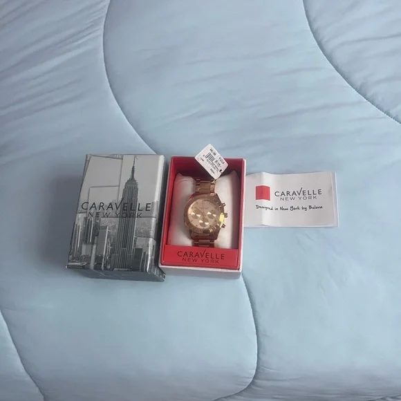 NWT Caravelle New York watch Rose gold. 36 mm - Picture 2 of 2